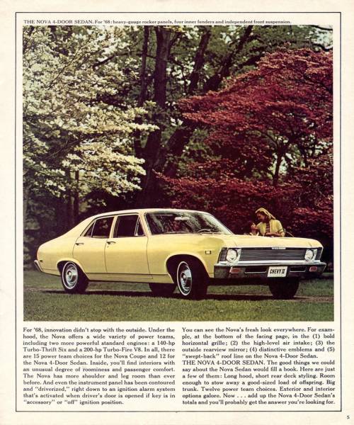 1968 Chevrolet Chevy II Nova Brochure Page 4